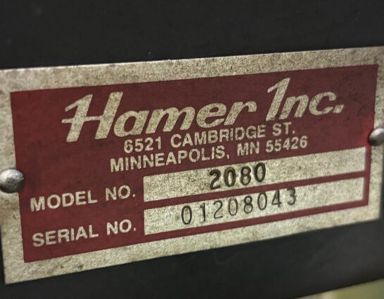 MATERIAL BAGGING MACHINE - Hamer Model  2080 Form Fill & Seal Bagger Packaging Line - Image 4